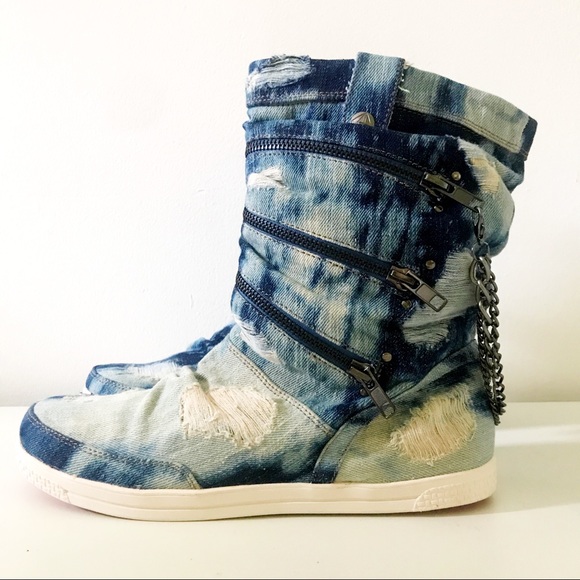 Rare Rock & Candy Revolution Boots Size 8 - Picture 1 of 6